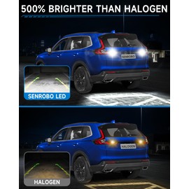 SENROBO 921 912 LED Reverse Light Bulb Fit for Honda CR-V CRV 2017-2023, Super Bright T15 LED Bulb with Lens, 6000K Cool White Backup Lights Replacement, Pack of 2