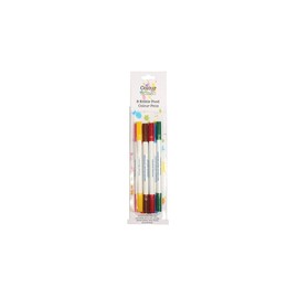 COLOUR SPLASH Edible Food Colouring Pens | 8 Pack | Dual Tip Icing Pens, Food-Safe Paint Markers for Writing Messages & Drawing on Cakes & Cupcakes, Colourful & Easy to Use