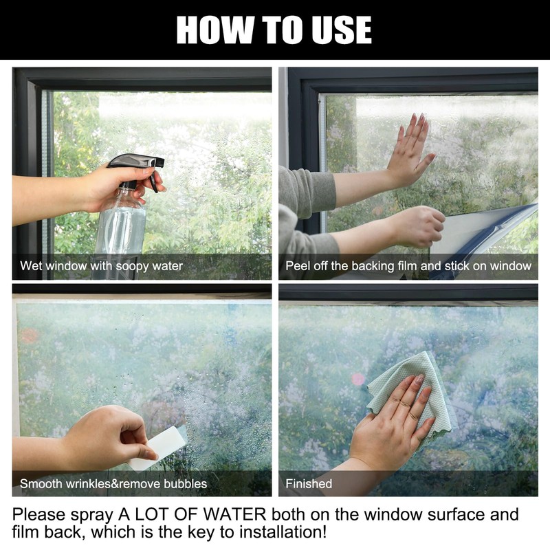 Pushglossy 36 Inch x 50 ft One Way Window Film