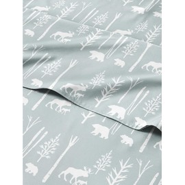 Queen Christmas Woodland Scene Sheet Set - Holiday Xmas Pattern Bedding Set - Deep Pockets - Snug Fit - 4 Piece - Wrinkle Free - Cooling Festive Winter - Holiday Sheets for Women, Men, Kids & Teens