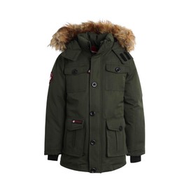 CANADA WEATHER GEAR Boys' Winter Jacket - Heavyweight Water and Wind Resistant Hooded Parka Ski Jacket for Boys (Sizes: 5-20), Size 8, Olive Green
