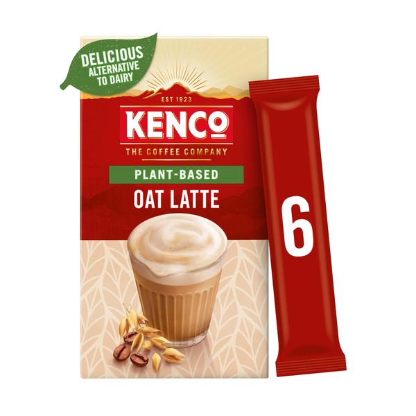 Kenco Plant Based Oat Latte Instant Coffee Sachets x6 (Pack of 5, Total 30 Sachets)