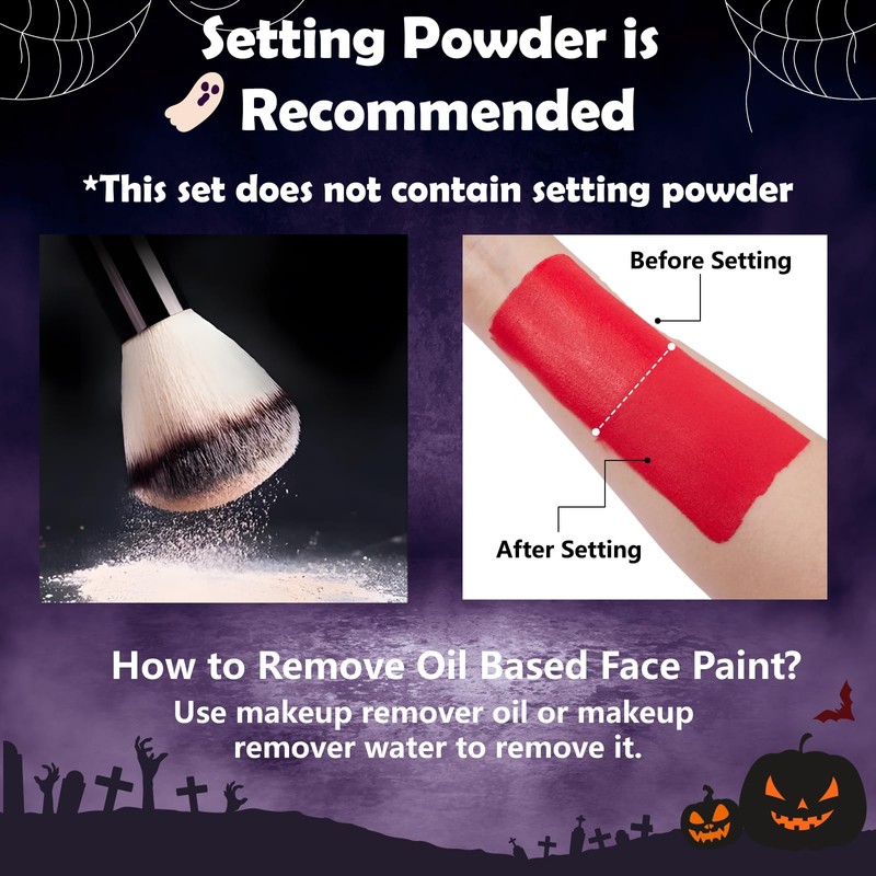 Halloween Joker Clown Make-Up Set with Green Hair Wax and