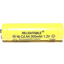 RELIGHTABLE 300mAh AA NiCd 1.2v Rechargeable Batteries Garden Solar Ni-Cd Light LED K (Pack of 20)