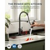 FORIOUS Touchless Kitchen Faucet Black, Smart Motion Sensor Spring Sink