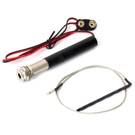 Unbranded Endpin Jack Preamp Active Piezo Pickup Kit for Acoustic Guitar Repair Parts d