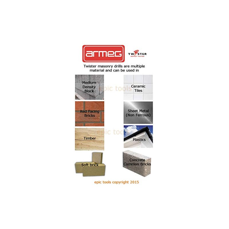 Armeg 8.0mm Twister Multi Material Drill Bit
