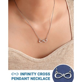 PINKDODO Granddaughter Cross Necklace, Granddaughter Gifts from Grandma Teen Girl Gifts for Teen Girls Stocking Stuffers for Girls Jewelry