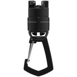 GEAR AID Camp Carabiner for Hanging Towels, Packs and Gear on a 550 Paracord, Black, One Size