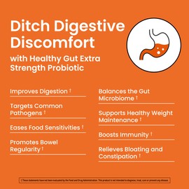 Ombre Healthy Gut Probiotics for Digestive Health 100 Billion CFU - Prebiotics and Probiotics for Women & Men with Lactobacillus Acidophilus & Digestive Enzymes, Gut Health Support, Vegan, 30 Servings