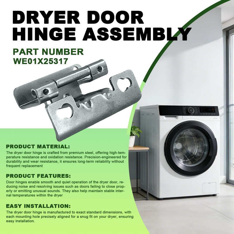 WE01X25317 Dryer Door Hinge Fit for GE Hotpoint, Door Hinge
