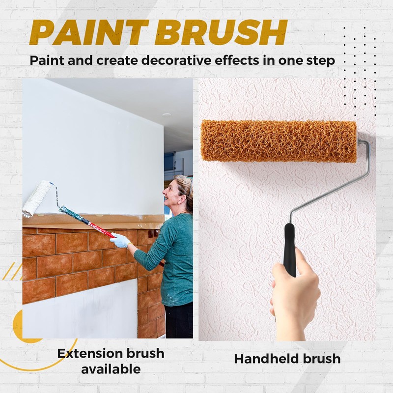 Teenyyou 5 Pcs Texture Paint Roller Set, 4 Pcs 9