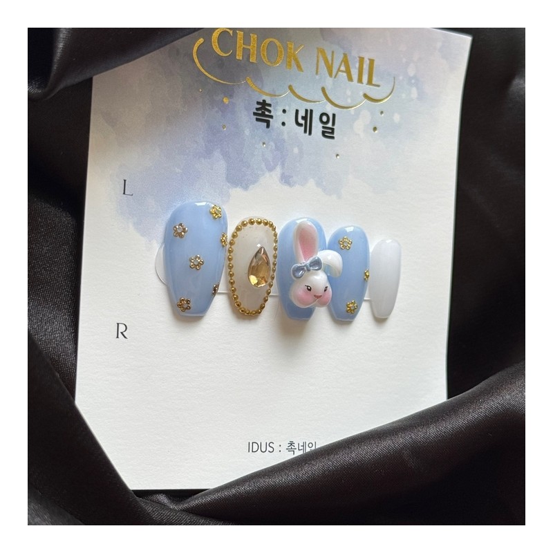 CHOK: 01 Rabbit in Wonderland Handmade Nail - Coffin /