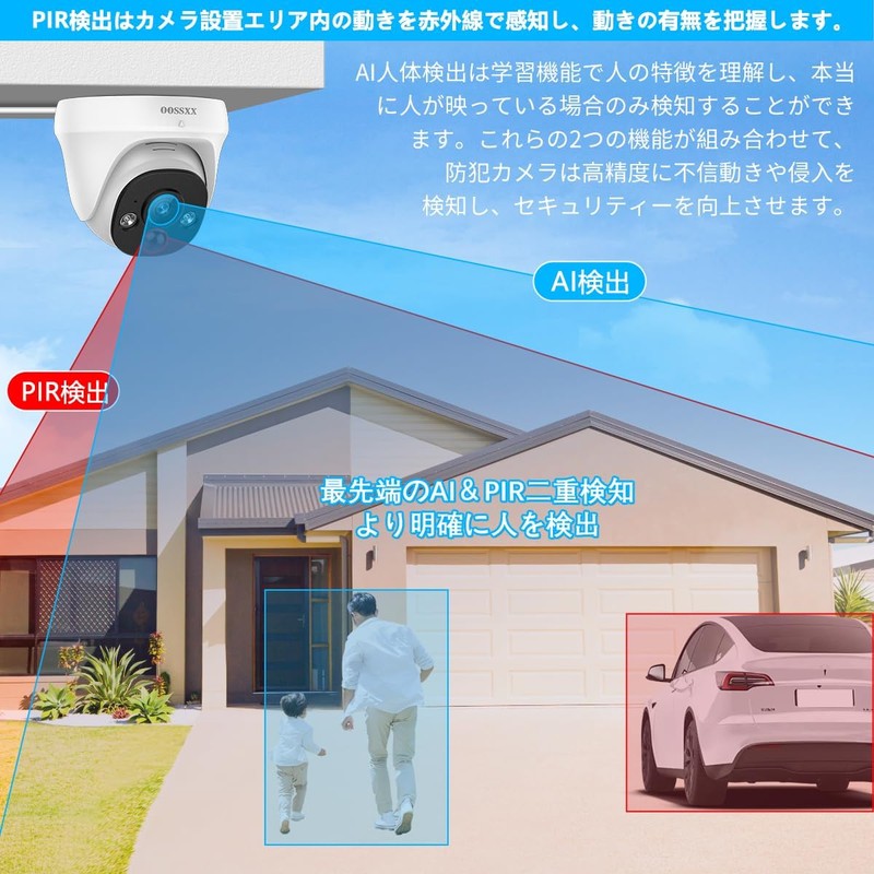 (4K 8 Megapixels, Two-way Calling) Security Camera, Dome-type, Wired Security