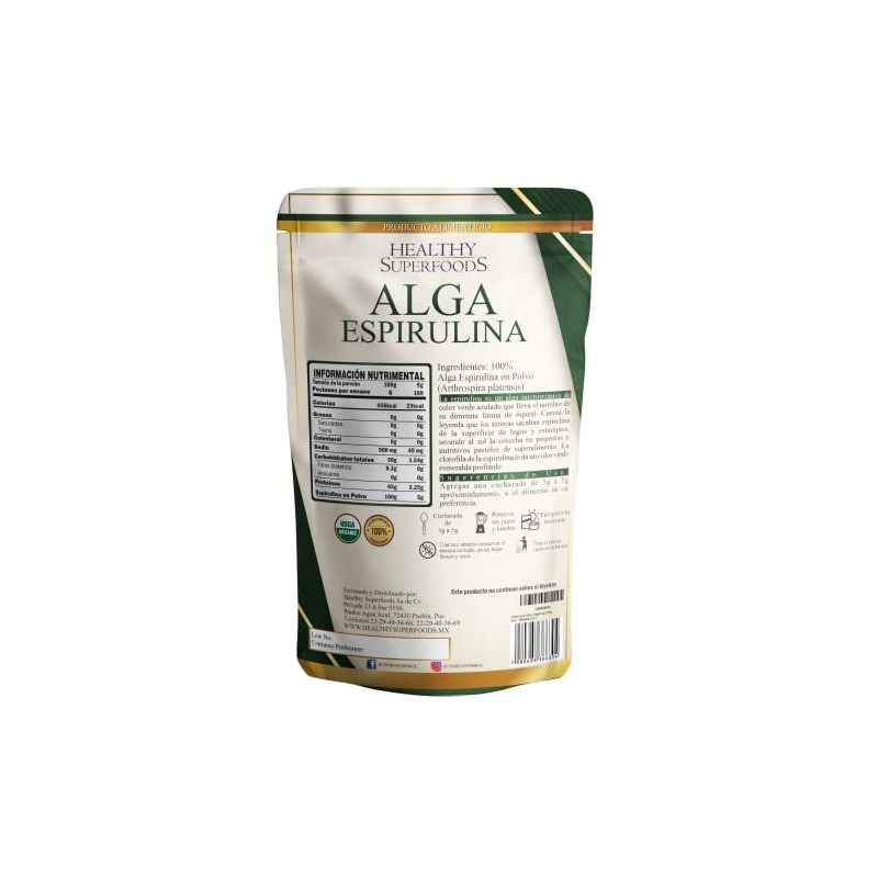 Alga Espirulina Orgánica 500g