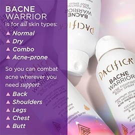 Pacifica Pacifica Bacne Acne Cleanser Spray - Bacne Warrior - Body Spray for Acne Treatment - w/ 2% Salicylic Acid Niacinamide & Aloe - for Body, Chest & Back Acne for Teens & Adults Vegan Dermatologist Tested