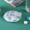 Portable Transparent Round Weekly Pill Organizer Case 50ea