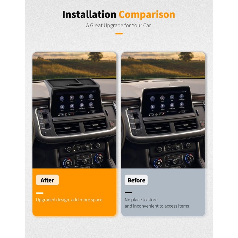 Hoolcar Dashboard Dash Storage Tray Organizer Compatible with 2021-2024 Suburban/Tahoe/Yukon