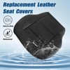 GXARTS Driver & Passenger Bottom Leather Replacement Seat Covers Black