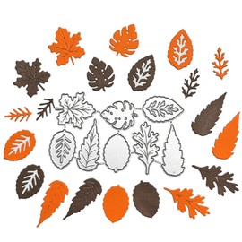 8 Pieces Leaf Metal Cutting Dies Christmas Pine Leaves Cutting Die Maple Leaf Embossing Stencils Thanksgiving Craft Dies Cut for Card Making Crafts Scrapbook Album Paper Decor