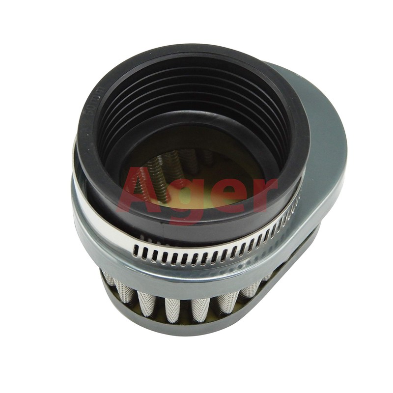 Ager Oval Power Filter Short Gun Metal x Stainless Steel