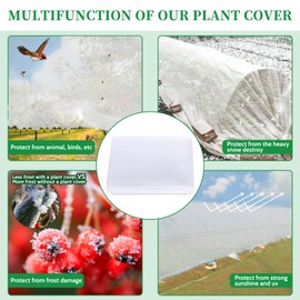 Plant Covers Freeze Protection for Winter Frost Cloth Blanket Fabric Shade Row Cover for Garden Vegetables Outdoor Plant Tree Shrub Winter Frost Protection Sun Protection (10 x 30 Ft)