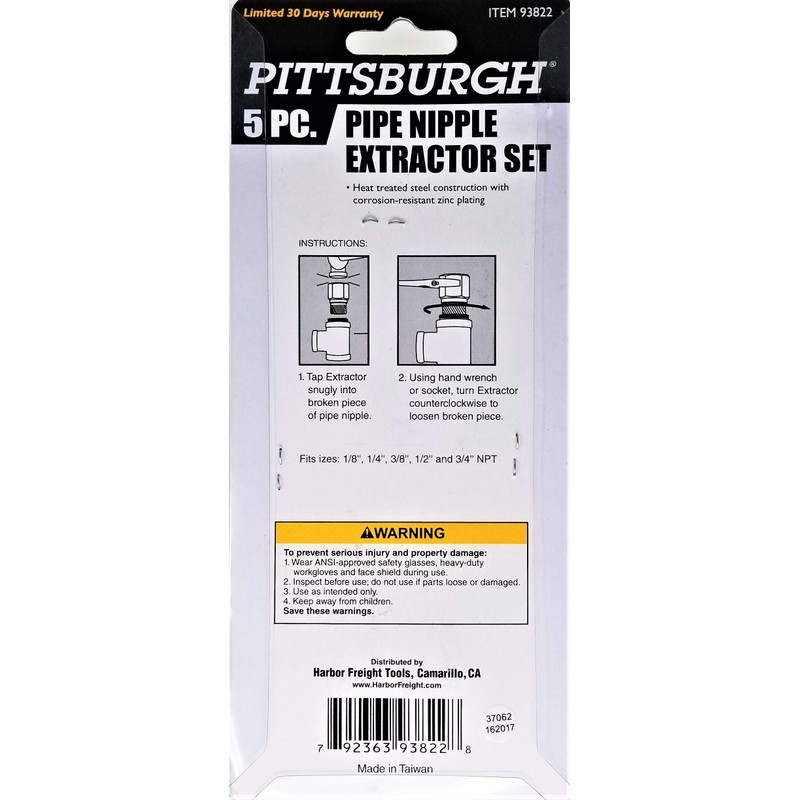 5 Pc Pipe Nipple Extractor Set