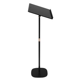 HAPPCUCOE Acrylic Podium,Floor Standing Speaking Podium Conference Presentation Stand,Height Adjustable Desk,Portable Presentation Standing for Classroom,Church (Black)