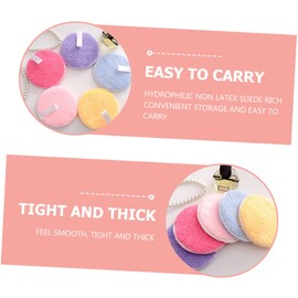 VICASKY 5pcs Rounded Makeup Pads Soft Washable Cosmetic Remover for Face for All Skin Types Includes for Home and Travel Use