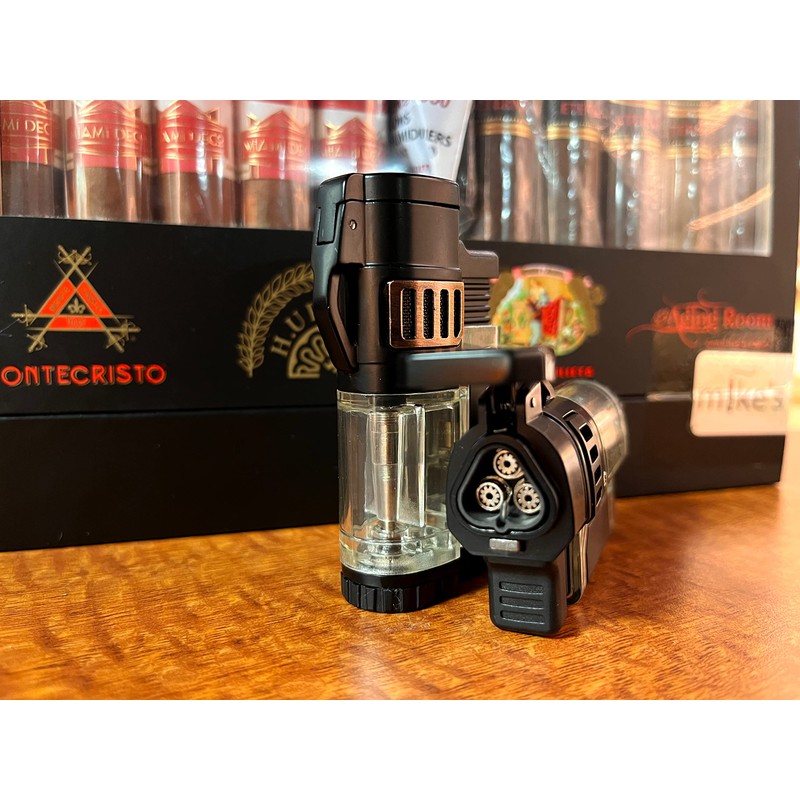 Jetline Diego Triple Torch Cigar Lighter - Gunmetal - with