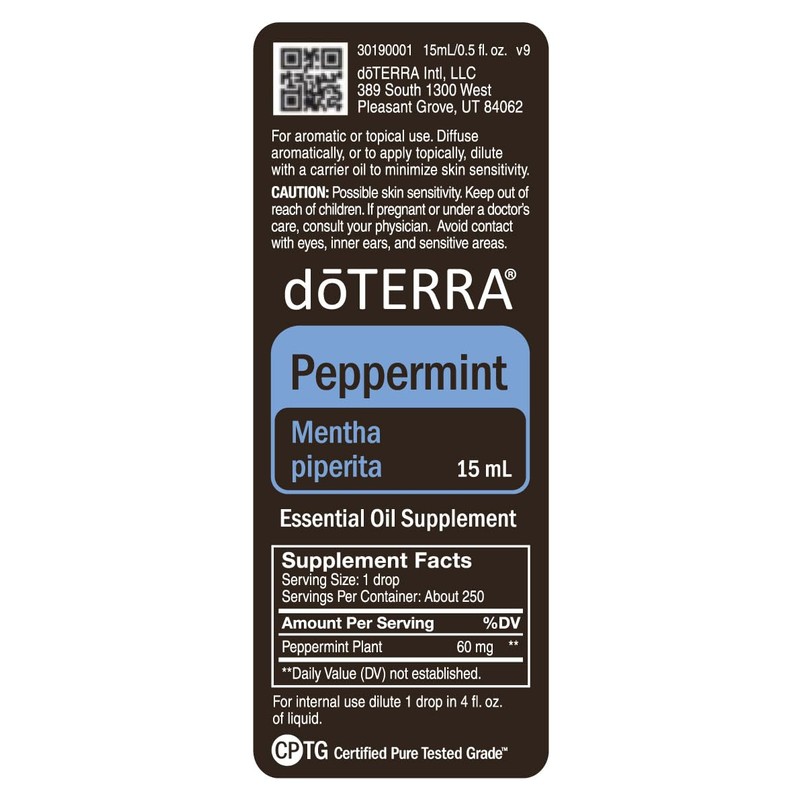 doTERRA Peppermint Essential Oil 15 ml by doTERRA, 2 Pack