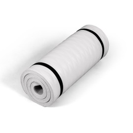 Tone Fitness Premium Extra Thick 1-Inch High Density Exercise Mat with Carry Strap – Non-Slip Workout, Pilates, and Yoga Mat for Home Gym - Color Gray - Mesh Pattern