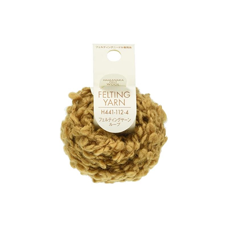 Hamanaka Felting Yarn Loop, 32.8 ft (10 m) col.4 Camel