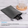 PATIKIL 10pcs Microfiber Pouches 25x10cm Grey Soft Storage Drawstring Gift