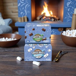 Swiss Miss Hot Cocoa Mix Bundle: 50 Count Marshmallow & 24 Sugar-Free Packets bundle with Vallary Spoon | Perfect for Cozy Moments (Pack of 2) Hot Chocolate, Hot Cocoa, Swiss, Swiss Miss Hot Chocolate Packets, Hot Chocolate Mix, Hot Cocoa Mix, Swiss
