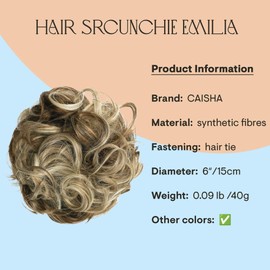 CAISHA Big Hairpiece Scrunchy Updo Bridal Hairstyle curly Messy Bun Brown Blond Mix G32E