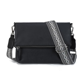 Gladdon Women's Shoulder Bag, Shoulder Bag with Zip, Crossbody Bag, Leather Handbag, Small, Daypack, Z-black, S, 风格