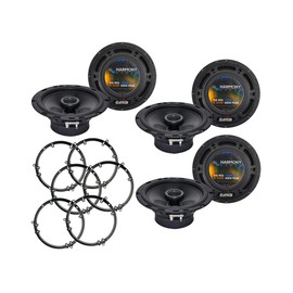 Harmony Audio Bundle Compatible with 2006-2015 Volkswagen Passat HA-R65 6.5" Replacement 300W Speakers and HA-827803 5.25" 6.5" Speakers Adapter Kit