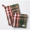 2pc Christmas Plaid Potholders - Hearth & Hand with Magnolia