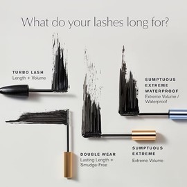 Estée Lauder Sumptuous Extreme Lash Multiplying Volumizing Lengthening Mascara | 01 Extreme Black, Travel Size, 0.09 Fl Oz