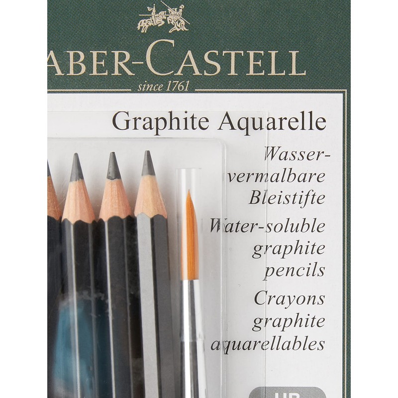 Faber Castell Graphite Aquarelle 5 Grades Pencils with Brush