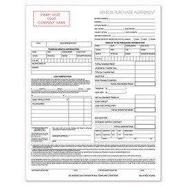 NextDayLabels - Used Vehicle Automotive Bill of Sale Purchase Agreement (3 Part)