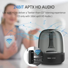 Boltune Wireless Music Adapter 33ft Range Bluetooth 5 Receiver for Home Car Use