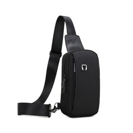 Lidxfeo Anti-Theft Multipurpose Crossbody Bag, Waterproof Chest Bag, Men's Shoulder Bag with USB Charging Port, Multiple Pockets, Sling Backpack, for Hiking, Travel, Climbing, etc, black, Black 3.0