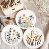 YINVA Beginner Embroidery Set, Floral Pattern, Plants, Cross Stitch Kit,