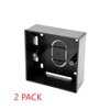 Surface Mounted Electrical pattress Box, Black, 32mm Deep, 1 Gang