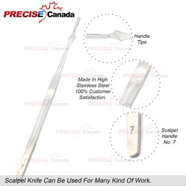 Pc 100 Scalpel Blades # 10 with Free Handle # 7