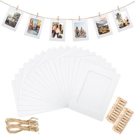 Wisyurt Pack of 50 Paper Photo Frames for 4x6 Large Paper Photo Frames Photo Hanging Kit Made of Cardboard for School or School