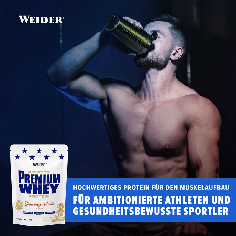 Weider Premium Whey Protein Powder, Low Carb Protein Shakes with