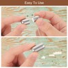 Sourcing Map Leather Cord End Clasp, 2Pcs 3mm Hole Stainless
